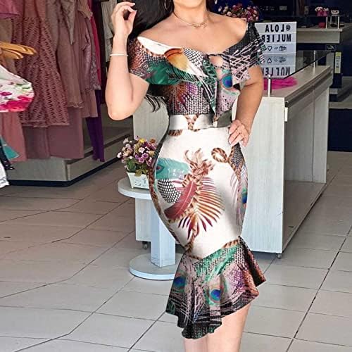 Femei Moda Sexy Zburli Fără mâneci Solide imprimare Casual neregulate rochie