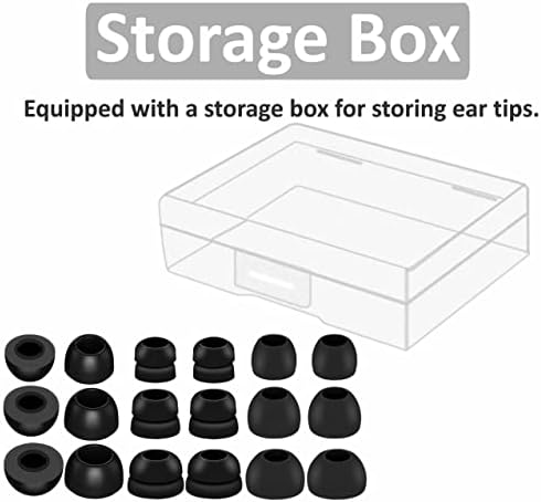 9 perechi Sfaturi pentru urechi Kit compatibil cu muguri de studio Beats, Sfaturi duble din silicon și spumă de memorie Sfaturi