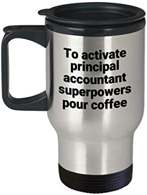 Principal contabil de călătorie cană - amuzant sarcastic din oțel inoxidabil noutate superprower cafea de cafea