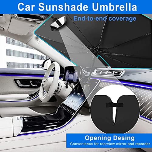 Umbrelă de umbră a soarelui de parbriz auto, fereastră din față pliabilă Umbrelă de umbrelă pentru bloc de raze UV ​​și protecție
