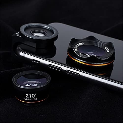 KXDFDC Universal 3 în 1 Telefon pentru lentile pentru lentile pentru lentile de 210 grade Lentile pentru ochi de pește 0,6x