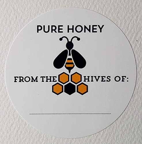 Etichete de miere, 2 rotunde, SET de 12