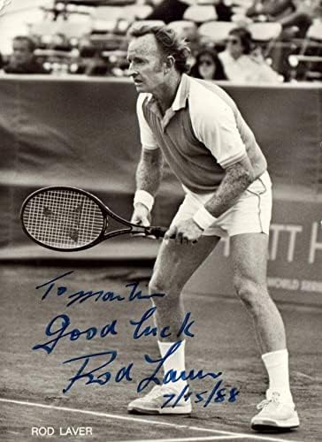 Rod Laver Tennis Great Signed Card cu JSA COA - Semnături tăiate de tenis