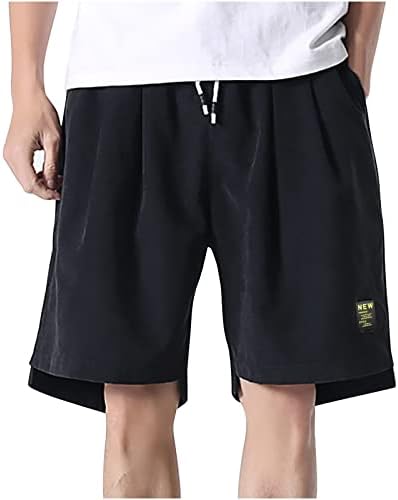 Pantaloni Capri pentru pantaloni scurți pentru bărbați 3/4 cu buzunare pantaloni scurți de tricou mare și înalt pentru antrenamente