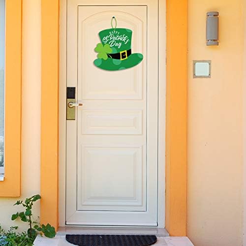 Miss Fantasy St Patricks Day Door Sign Decorațiuni de umeraș ST Patricks Day Door Earcher Decor irlandeză Lucky Green Door