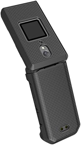Carcasă cu clip pentru telefonul Flip S22, Nakedcellphone [Negru] Combinator de coajă dur subțire și [rotativ/clichet] Combo