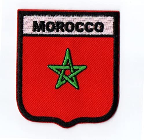 Mai întâi orice Morocco Flag Patch Iron pe brodat pentru pălărie cămașă Geacă vestimentară Rucsacuri de blugi Dimensiune aproximativ