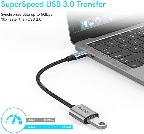 Adaptor Tek Styz USB-C USB 3.0 Compatibil cu OPPO RENO6 LITE OTG TIP-C/PD Male USB 3.0 Convertor feminin.