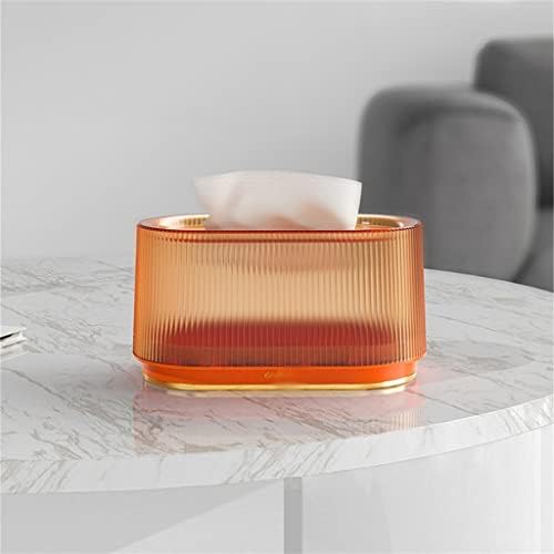 Genigw Orange Caseta de țesut gospodărie cutia transparentă cutia de țesuturi de țesut pompare cutia de depozitare a hârtiei