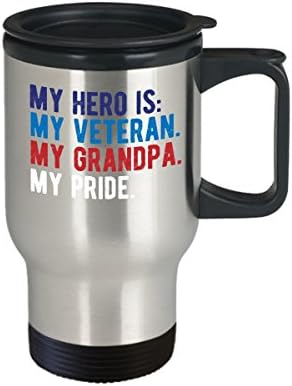 Mândră nepoată a armatei nepot Soldat Soldat bunic Hero Tumbler militar American Flag Coffee Coffee Cutie 14oz