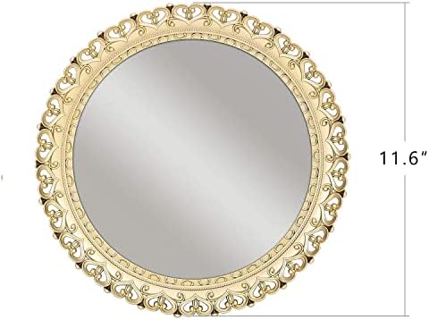 Tava de oglindă a coroanei Hamphinee, tava de organizator pentru comode ， tavă decorativă cu oglindă parfumuri, tavă de servire,