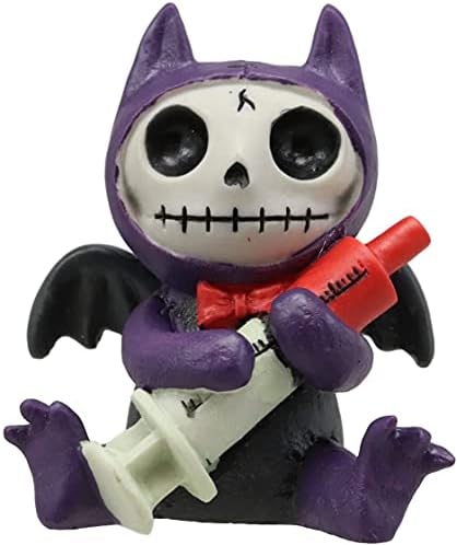 EBROS GIFT 2,5 Furrybones înalt Flappy the Purple Vampire Bat Doctor cu seringi de sânge Figurină colectabilă Schelet Monstru
