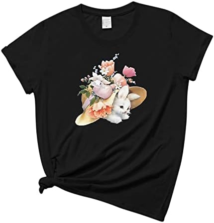 Tricouri de Paște pentru femei cămașă cu mânecă scurtă gât rotund Grafică drăguță Grafică amuzantă casual casual de vacanță