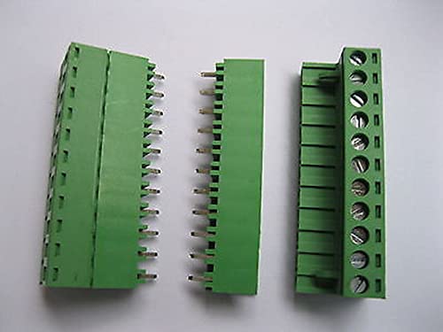 30 buc verde de 11 pini 5.08mm șuruburi de bloc de bloc de bloc de bloc PLOGGABLE
