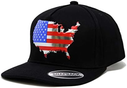 Statele Unite ale Americii pavilion american Patriots Cap Snap spate plat refuz reglabil camionagiu Baseball Hat pentru bărbați