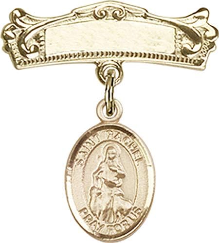 Bijuterii Obsession insigna pentru copii Cu St. Rachel Charm și arcuit lustruit insigna Pin / 14k aur insigna pentru copii