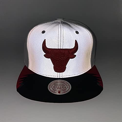 Mitchell & Ness Chicago Bulls Ziua 5 Snapback pălărie reglabil Cap-5 retro Foc Roșu Argint limba