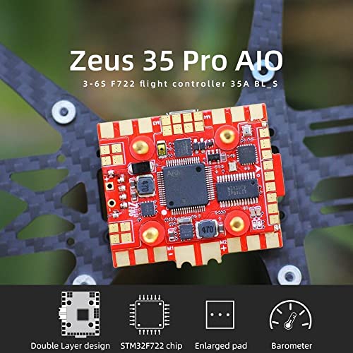Zeus35 Pro AIO MPU6000 F722 Controller de zbor 35a Blhelis 4in1 ESC 3-6S pentru RC FPV Racing Freestyle Drones Piese DIY