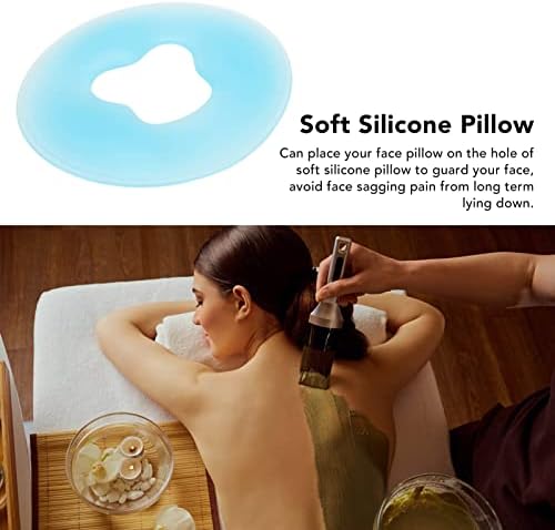 Pernă de silicon, moale confortabilă, confortabilă, masaj rotund rotund, pernă de îngrijire a pielii, tetiere, pernă de față