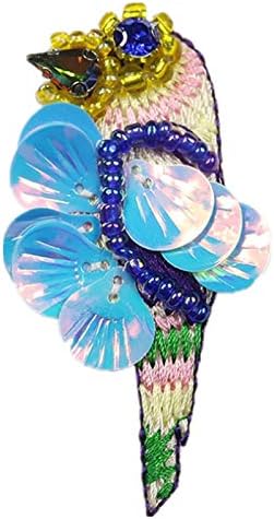 Dollbling 4pcs/lot moda scânteie cu paiete de lemn cu perle/patch -uri de flori haine aplicații accesorii de bricolaj Geantă