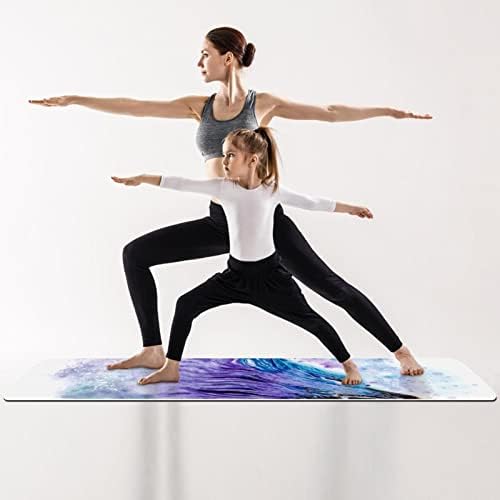 SDLKFRELI 6mm Mat de yoga groasă, Warcolor Wolf Howling Print Eco-friendly TPE Mats Mats Pilates Mat cu Yoga, Antrenament,