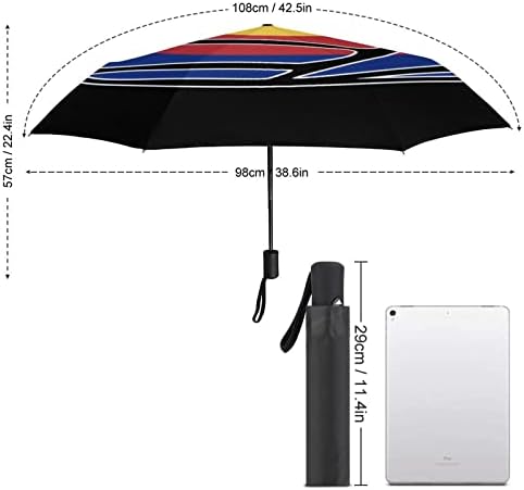 Volei Colorado Pavilion 3 falduri Travel umbrela Anti-UV Windproof umbrele modă Auto deschis umbrela