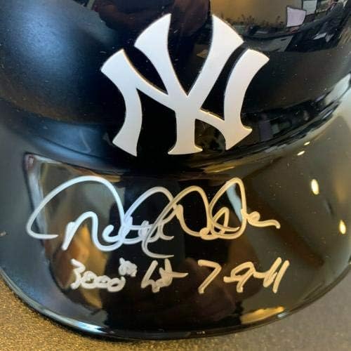 Frumos Derek Jeter 3000th Hit 7-9-11 semnat casca de baseball inscripționată Steiner-baseball-uri autografate