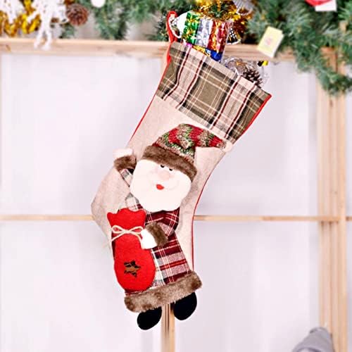 Crăciun ciorapi mari de Crăciun decorare Santa Snowman Rether Stoching Decorațiuni de Crăciun și Accesorii pentru petrecere