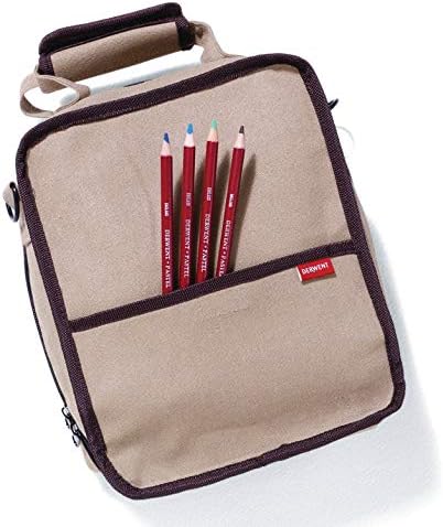 Carcasă de creion Derwent, suport pentru creion cu pânză cu curea de umăr detașabilă, ține până la 132 de creioane și consumabile,