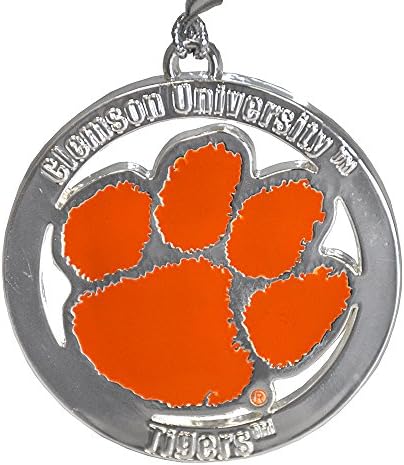 Fan Frenzy cadouri compatibile 2 Argint Ornament NCAA Clemson Universitatea Tigers licențiat oficial
