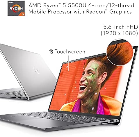 Dell Inspiron 15 5515, 15,6 inch Laptop cu ecran tactil FHD - AMD Ryzen 5 5500U, 8 GB DDR4 RAM, 256 GB SSD, AMD Radeon Graphics,
