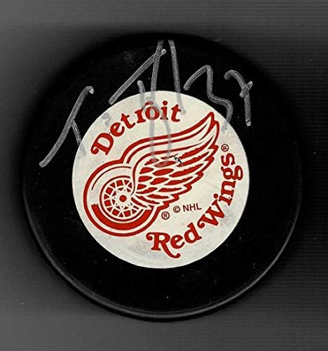 Tim Taylor a semnat Detroit Red Wings Trench Puck-autografe NHL Pucks