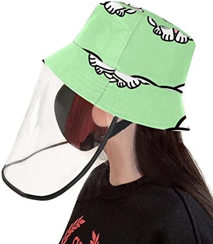 Pălărie de protecție pentru adulți cu scut de față, pălărie de pescar anti -soare, desen animat pentru pisici