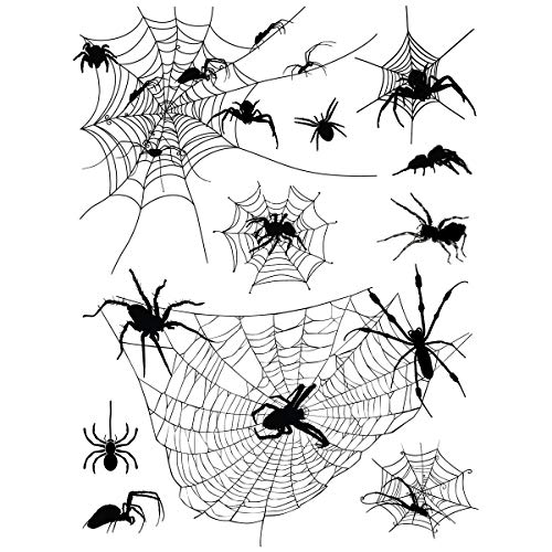 Supmerb Tatuaje temporare - Halloween Face Tattoos Horror Cobweb Spider Web Tatuaj