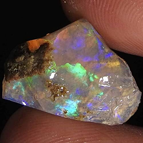 JewelGemScraft ™ 08.90Cts. Piatră de opal brută ultra -foc, cristale naturale, rochie de pietre prețioase, rocă opală etiopiană,