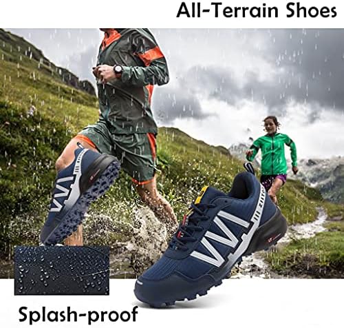 Pantofi de alergare pentru bărbați, pantofi de drumeție impermeabili, amortizând adidași de mers pe jos, toate terenurile de trekking traseu accidentat