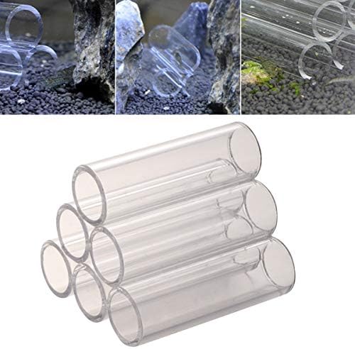 Popetpop 6-tuburi acvariu acrilic cristal de adăpost Casă pentru creveți mici habitat mic de pește-strălucire, tub de reproducere