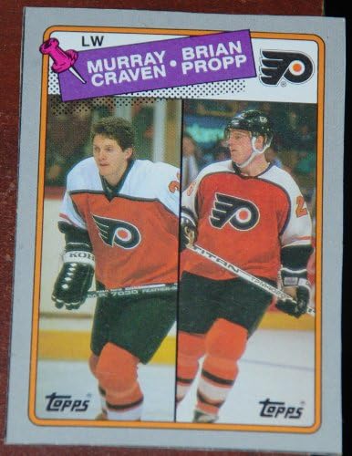 1988-89 Topps Murray Craven Brian Propp J Philadelphia Flyers Box Bottom NHL carte de hochei
