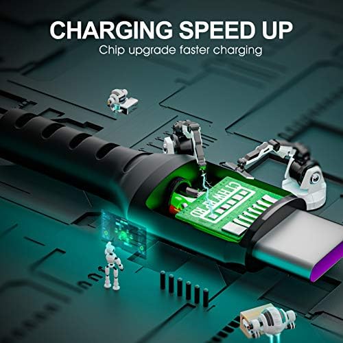 Cablu USB Type C 3ft 3A Cablu de încărcare rapidă USB A la Cord USB C Compatibil cu Samsung Galaxy S10 S9 S8 S9+ S10+ Google