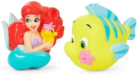 Ariel Water Squirties - Pachet cu 2 PC Little Mermaid Squirt Jucării, Disney Princess Set de colorat de transport, autocolante