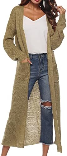 Jachete ușoare rmxei pentru femei pentru femei casual casual cu buton fără buton, pulover de culoare solid cardigan