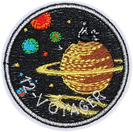 JPT - 12 Planete Voyager Saturn Galaxy NASA Brodated Applique Iron/Sew on Patches Insignă Patch logo drăguț pe vestă geacă