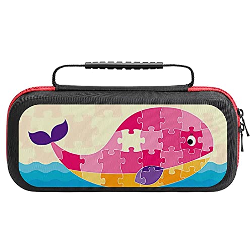 Hello Whale Puzzle Travel Transport Carcing TOTE BAG PENTRU Nintendo Switch Accesorii deține 20 de cărți de joc