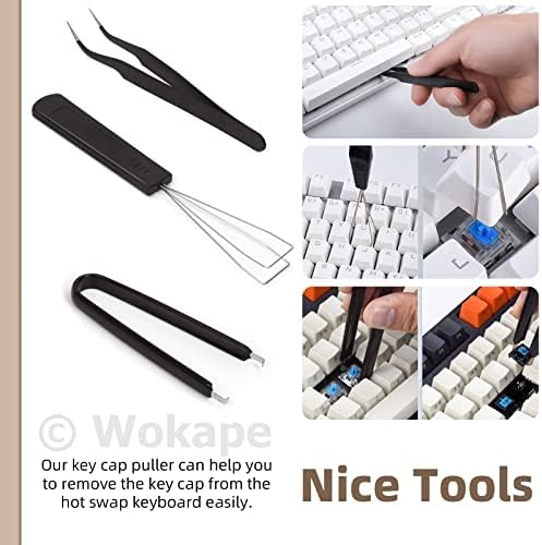 Wokape 13buc Kit de lubrifiere pentru tastatură pentru lubrifiant mecanic pentru tastatură, instrumente pentru tastatură, inclusiv