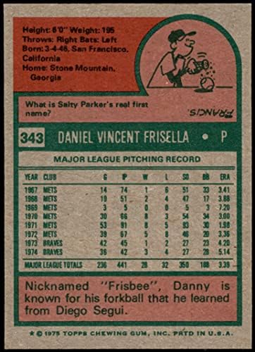 1975 Topps 343 Danny Frisella San Diego Padres NM/MT Padres