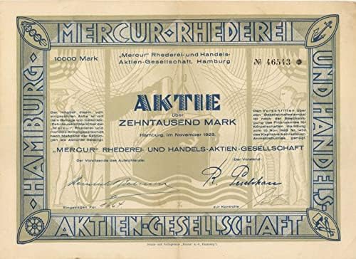 Mercur-Rhederei-Certificat De Stoc German
