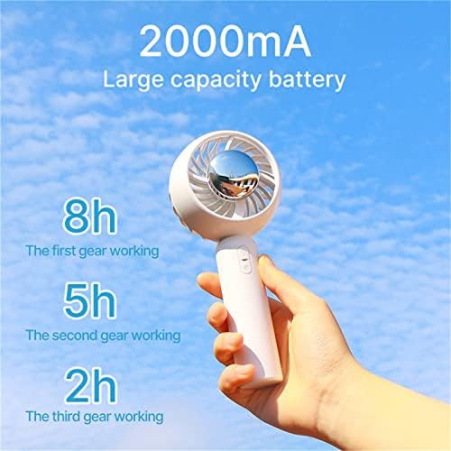 Lawrni Handheld Cool Fan, [răcire Hochei Pe Gheață] Mini ventilator portabil de mână, ventilator personal reîncărcabil USB