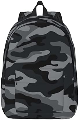 Duduho Camouflage Camo Rucsac gri 17,7 inci laptop rucsac călătorie drumeție Daypack Bag pentru carte pentru bărbați pentru