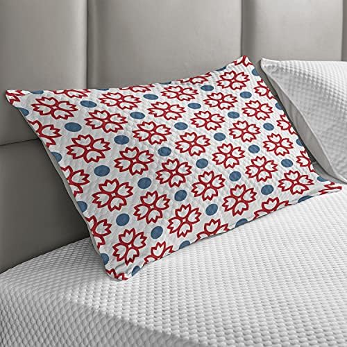 Pillow Pillow Floral Ambessonne, abstract european polka polka polka inspirație naturală simetrică, acoperire standard de accent