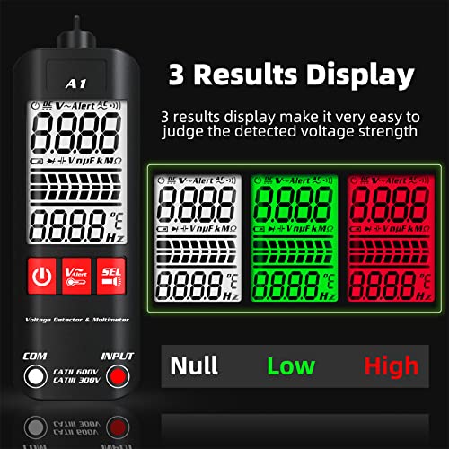 A1 multimetru digital anti-ardere complet automat, automat, sesizează testerul de fire zero și de foc, măsuri rapid cu exactitate